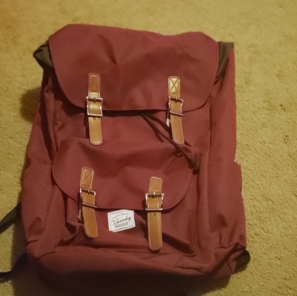 Burgundy Water Resistant laptop Backpack